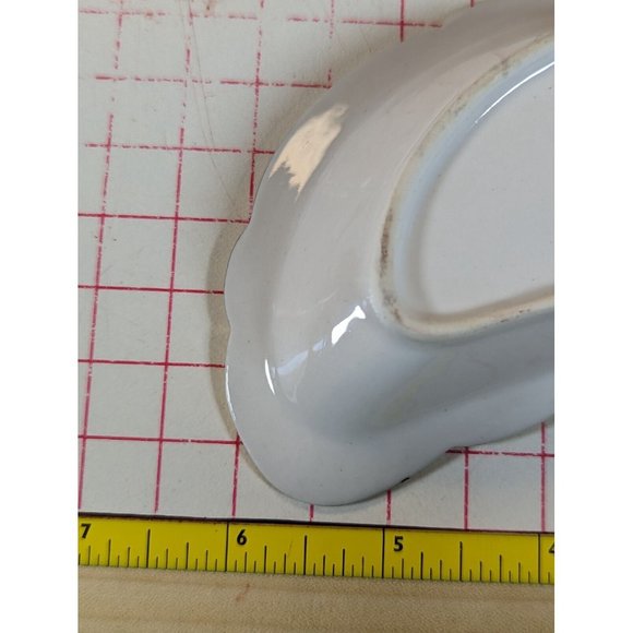 VTG Imperial Germany Floral Rose Violets Crescent Dishes - Picture 5 of 5